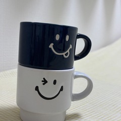 ロンハーマン風SMILEスマイル マグカップ2個セットの画像