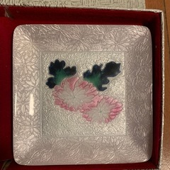 シルク　光沢　和皿　小皿　の画像