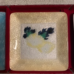 シルク　光沢　和皿　小皿　の画像