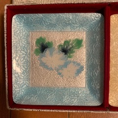 シルク　光沢　和皿　小皿　の画像