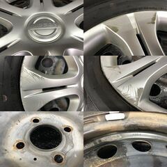 【DUNLOP ENASAVE EC202 185/70R14】夏タイヤ【日産 ノート 純正ホイール 14インチ 5.5J4HPCD100+40】21年製 バリ溝　(STJ008)の画像