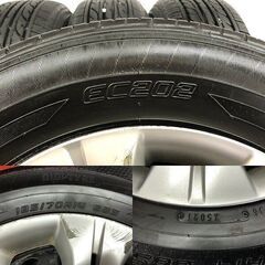 【DUNLOP ENASAVE EC202 185/70R14】夏タイヤ【日産 ノート 純正ホイール 14インチ 5.5J4HPCD100+40】21年製 バリ溝　(STJ008)の画像