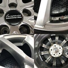 走行短め【BS BLIZZAK VRX2 195/65R15】スタッドレス【MANARAY SPORT EUROMAX 15インチ 6J5HPCD100+45】20年製 プリウス等　(STL003)の画像
