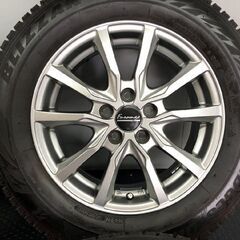 走行短め【BS BLIZZAK VRX2 195/65R15】スタッドレス【MANARAY SPORT EUROMAX 15インチ 6J5HPCD100+45】20年製 プリウス等　(STL003)の画像