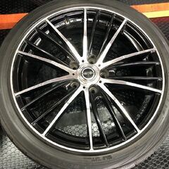 【DUNLOP DIREZZA DZ102 225/45R18】夏タイヤ【TOPY DORFREN 18インチ 8J5HPCD114.3+45】22年製 バリ溝 クラウン マークX等　(STN004)の画像