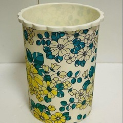 レトロポップ 花柄 プラスチック ごみ箱 5セットの画像