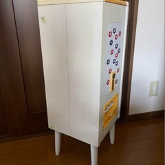 レトロポップ 米びつ 脚付き アンティークの画像
