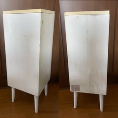 レトロポップ 米びつ 脚付き アンティークの画像