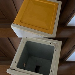 レトロポップ 米びつ 脚付き アンティークの画像