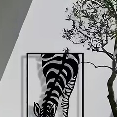 ゼブラ　メタルウォール　ア-ト　ブラックの画像