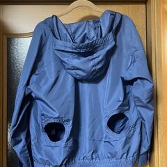 空調服　パーカータイプ　長袖　ネイビー　Lサイズ　中古品　洗濯済みの画像