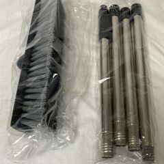 ☆デッキブラシ 掃除用ブラシ 30cm ブラック◆長さ調節できるの画像