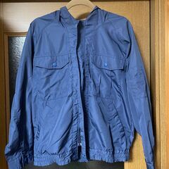 空調服　パーカータイプ　長袖　ネイビー　Lサイズ　中古品　洗濯済みの画像
