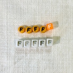アルファベットビーズ/イニシャル/推し活/ハンドメイド/パーツ販売/D/E/Fの画像