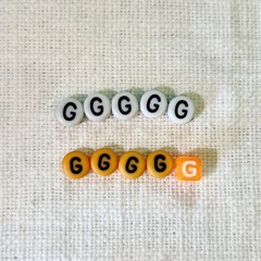 アルファベットビーズ/イニシャル/推し活/ハンドメイド/パーツ販売/Gの画像
