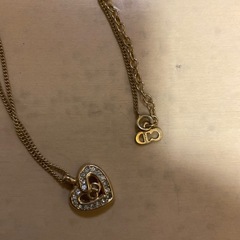クリスチャンディオール Christian Dior CD ロゴ ネックレス ゴールド WS9066 【中古】の画像
