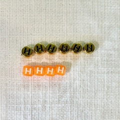 アルファベットビーズ/イニシャル/推し活/ハンドメイド/パーツ販売/G/Hの画像