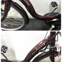 1年保証 送料無料　ブリヂストン　アシスタ　26インチ　茶色　電動アシスト自転車　g815の画像