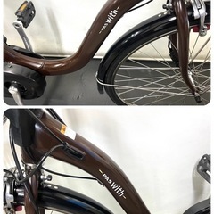 1年保証 送料無料　ヤマハ　パスウィズ　26インチ　高年式　電動アシスト自転車　g815の画像