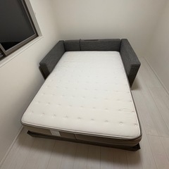 ダブルベッド コーナーソファ型の画像