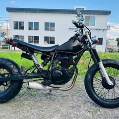 激安スタート！　北海道　ヤマハ　TW200 ロンスイ　スカチューン　フルカスタム　タイヤ前後山あり！走行少ない！外装美品！の画像