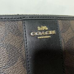 OACH 長財布 黒＆茶　シグネチャー ブラウン×ブラックの画像