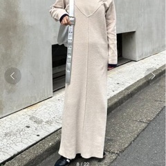 前後２WAYモールヤーン配色アンサンブルニットキャミワンピースの画像