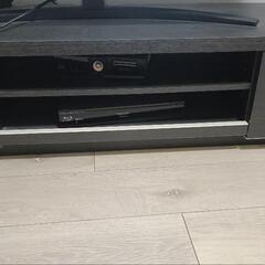 黒色　テレビ台　収納豊富の画像
