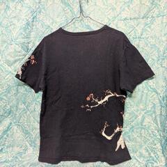 桜柄Ｔシャツ・レディース L・紺の画像
