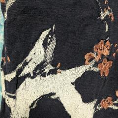 桜柄Ｔシャツ・レディース L・紺の画像