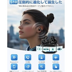新品　ワイヤレスイヤホン　ディスプレイ付き　最新bluetooth5.4 Hi-Fi 通話可　耳が痛くない 音漏れ抑制 の画像