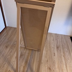 ニトリ【細フレーム】スタンドミラー　ソティ(ナチュラル)の画像