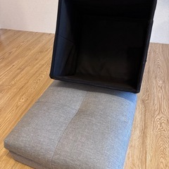 折りたたみ可 収納スペース付きスツール 1人がけ 椅子の画像