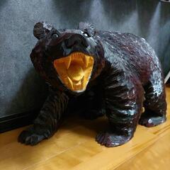 熊の置物 60cm オブジェ 熊の木彫りの画像