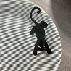 チェラミケイタリア　黒猫　プレート　4枚セットの画像