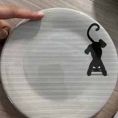 チェラミケイタリア　黒猫　プレート　4枚セットの画像