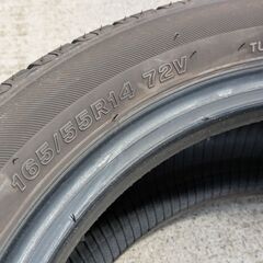 美品　工賃込みブリヂストン２０２２年製夏タイヤ　１６５／５５Ｒ１４　 ４本セットの画像