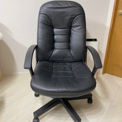 牛革社長椅子 オフィスチェア 回転チェアの画像