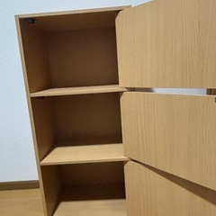 扉付きカラーボックス　３段の画像