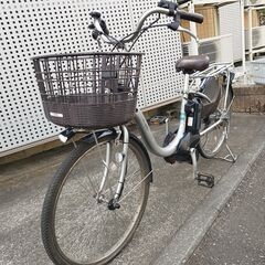 【美品】YAMAHA ヤマハ 電動アシスト自転車 PAS With PA24W バッテリー12.3Ah 24インチ 2021年 パス ウィズ ピュアシルバー 3段変速 電動自転車 譲渡証明書の画像
