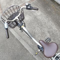 【美品】YAMAHA ヤマハ 電動アシスト自転車 PAS With PA24W バッテリー12.3Ah 24インチ 2021年 パス ウィズ ピュアシルバー 3段変速 電動自転車 譲渡証明書の画像