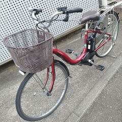 【美品】YAMAHA ヤマハ 電動アシスト自転車 PAS Cheer PA26CH バッテリー12.3Ah 26インチ パス チア ダークメタリックレッド 3段変速 電動自転車 譲渡証明書の画像