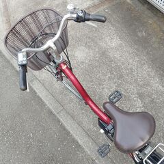 【美品】YAMAHA ヤマハ 電動アシスト自転車 PAS Cheer PA26CH バッテリー12.3Ah 26インチ パス チア ダークメタリックレッド 3段変速 電動自転車 譲渡証明書の画像