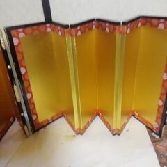 金屏風 2枚 幅69cmの画像