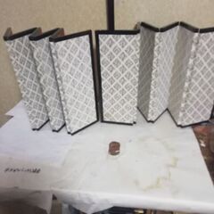 金屏風 2枚 幅69cmの画像
