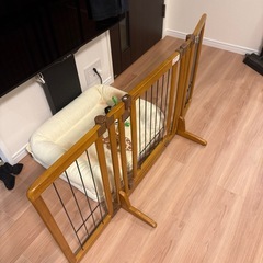 リッチェル ペット用 木製おくだけドア付ゲート S ブラウン S サイズの画像