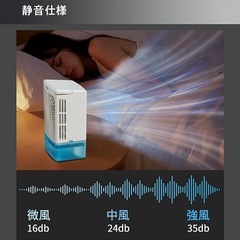 【新品未使用】冷風機 スポットクーラー 小型 冷風扇 マイナスイオン 卓上 USB給電の画像