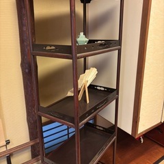 和レトロ飾り棚唐木棚の画像