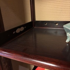 和レトロ飾り棚唐木棚の画像