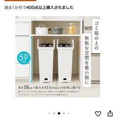 【アスベル】　30L 蓋つきペダル式ゴミ箱　ホワイト　2個セット　ゴミ箱　美品の画像